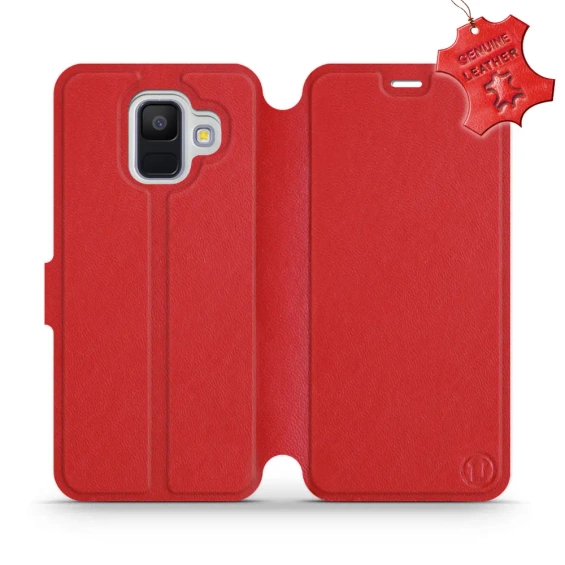 Hülle für Samsung Galaxy A6 2018 - Farbe Red Leather