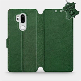 Etui ze skóry naturalnej do LG G7 ThinQ - wzór Green Leather
