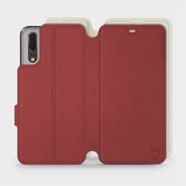 Phone Case Huawei P20 - Design Dark Red with Platinum