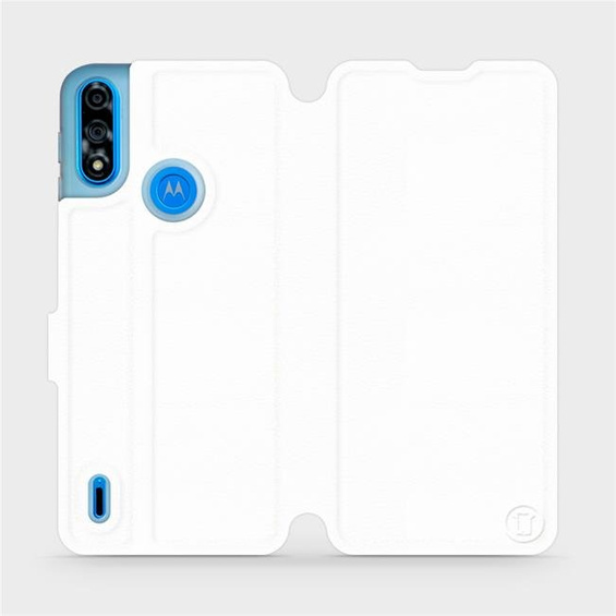 Etui do Motorola Moto E7i Power - wzór White&Orange