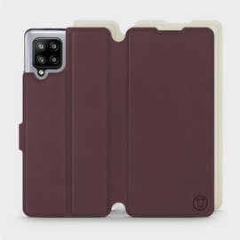 Phone Case Samsung Galaxy A42 - Design Burgundy with Platinum