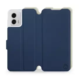 Phone Case Motorola Moto G53 5G - Design Navy with Platinum