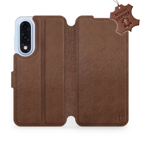 Hülle für OnePlus Nord 5 - Farbe Brown Leather