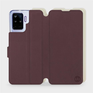 Phone Case OPPO Reno 5 Lite - Design Burgundy with Platinum