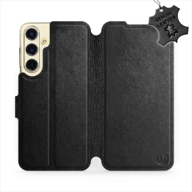 Phone Case Samsung Galaxy S24 FE - Design Black Leather