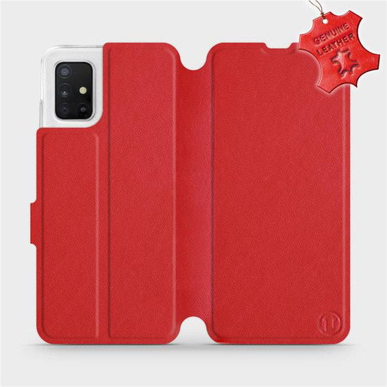 Phone Case Samsung Galaxy A51 - Design Red Leather