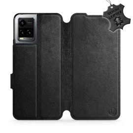 Hülle für Vivo Y21S - Farbe Black Leather
