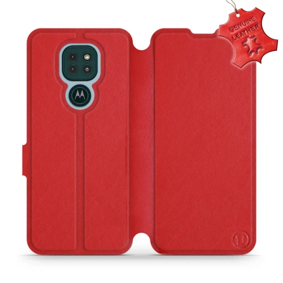 Phone Case Motorola Moto G9 Play - Design Red Leather
