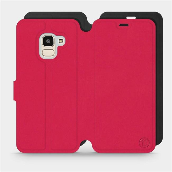 Etui Soft Touch do Samsung Galaxy J6 2018 - wzór Żywa czerwień z czernią