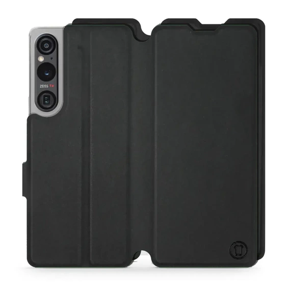 Etui Soft Touch do Sony Xperia 1 V - wzór Satynowa czerń
