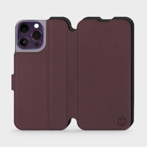 Hülle für Apple iPhone 14 Pro Max - Farbe Burgund mit Schwarz