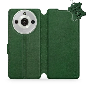 Etui ze skóry naturalnej do Realme 11 Pro Plus - wzór Green Leather