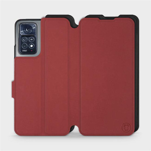 Phone Case Xiaomi Redmi Note 11 Pro 5G - Design Dark Red with Black