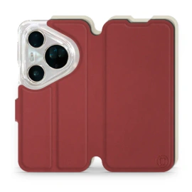 Phone Case Huawei Pura 80 Ultra - Design Dark Red with Platinum