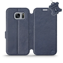 Phone Case Samsung Galaxy S7 Edge - Design Blue Leather