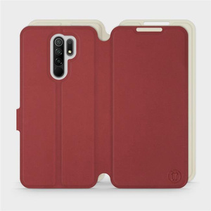 Phone Case Xiaomi Redmi 9 - Design Dark Red with Platinum