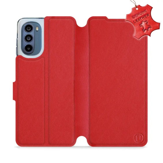 Hülle für Motorola Moto G62 5G - Farbe Red Leather