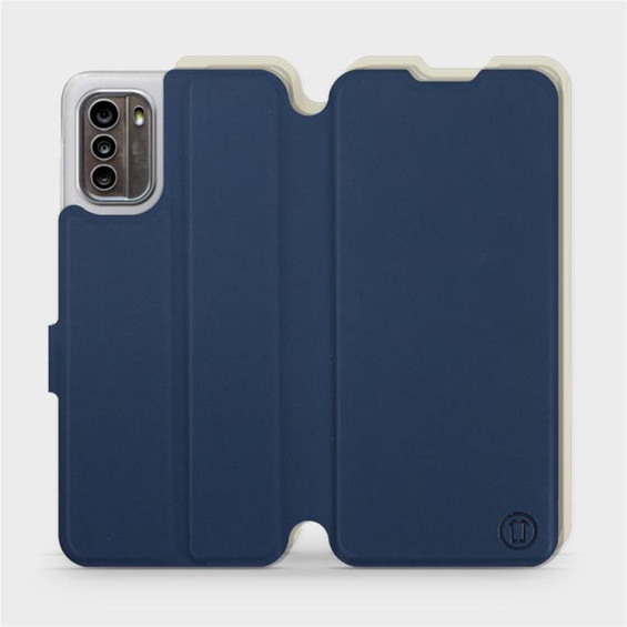 Etui Soft Touch do Nokia G60 5G - wzór Głęboki granat z platyną