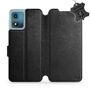 Hülle für Motorola Moto E13 - Farbe Black Leather