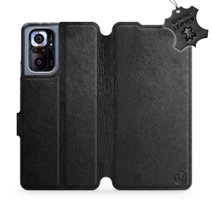 Phone Case Xiaomi Redmi Note 10 pro - Design Black Leather