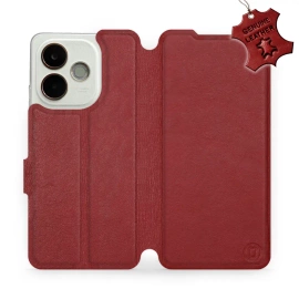 Hülle für OPPO A5 Pro 5G - Farbe Dark Red Leather