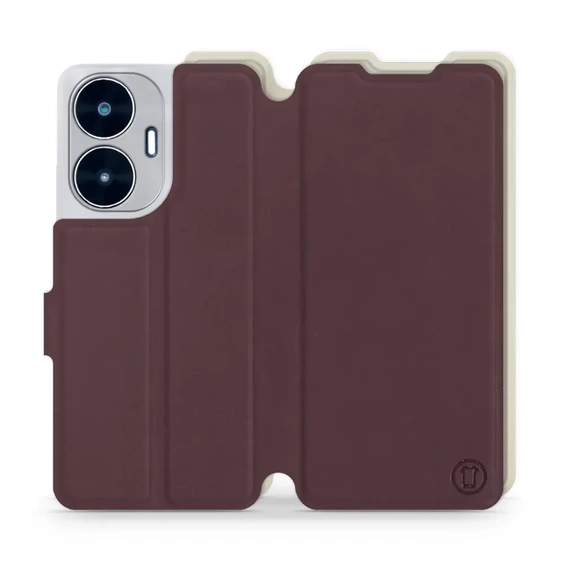 Phone Case Realme C55 - Design Burgundy with Platinum