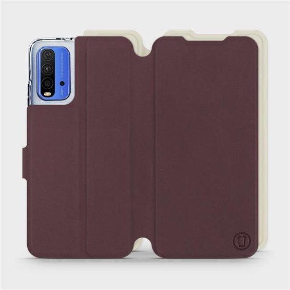 Phone Case Xiaomi Redmi 9T - Design Burgundy with Platinum