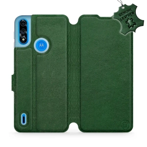 Phone Case Motorola Moto E7i Power - Design Green Leather