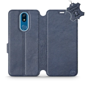 Phone Case LG K40 - Design Blue Leather