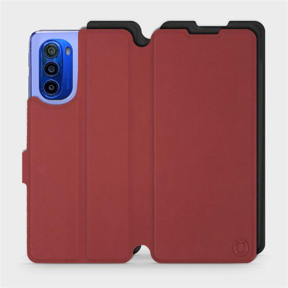 Etui Soft Touch do Motorola Moto G51 5G - wzór Zachodząca czerwień z czernią