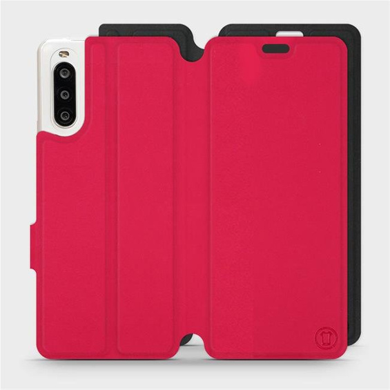 Etui Soft Touch do Sony Xperia 10 II - wzór Żywa czerwień z czernią