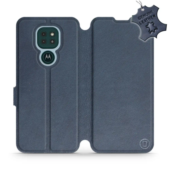 Phone Case Motorola Moto G9 Play - Design Blue Leather