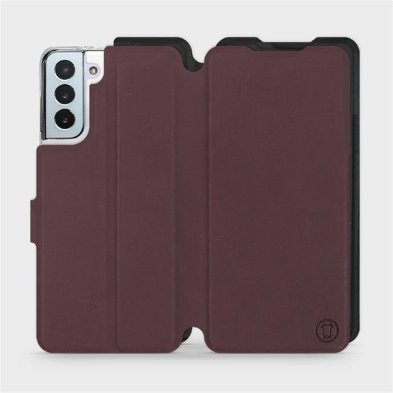 Phone Case Samsung Galaxy S21 Plus - Design Burgundy with Black
