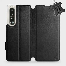 Phone Case Sony Xperia 1 III - Design Black Leather