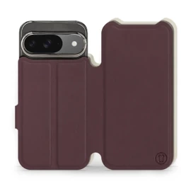 Hülle für Google Pixel 9 - Farbe Burgund mit Platin