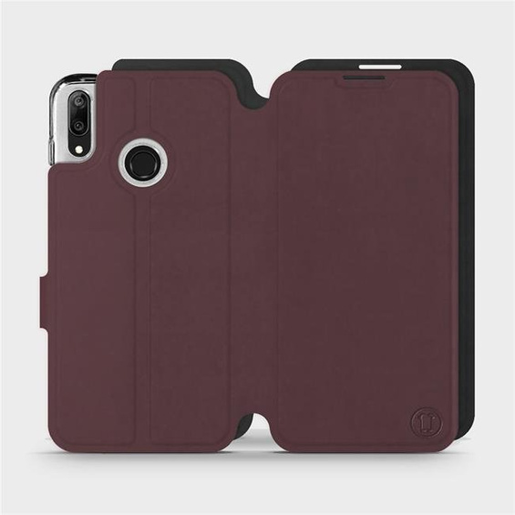 Phone Case Huawei Y7 2019 - Design Burgundy with Black