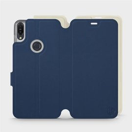 Hülle für Asus Zenfone Max Pro M1 ZB602KL - Farbe Marineblau mit Platin