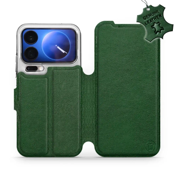 Phone Case Xiaomi 17 Pro - Design Green Leather