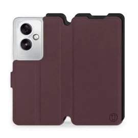 Etui Soft Touch do OPPO A79 5G - wzór Matowy burgund z czernią
