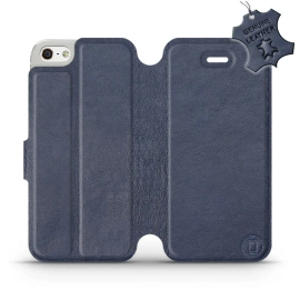 Phone Case Apple iPhone SE - Design Blue Leather