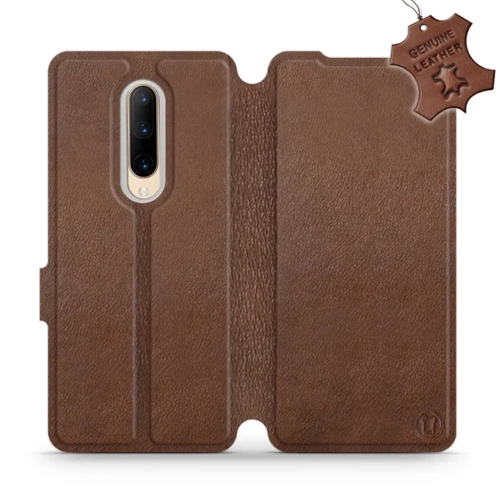 Phone Case OnePlus 7 Pro - Design Brown Leather