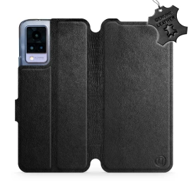 Phone Case Vivo V21 5G - Design Black Leather