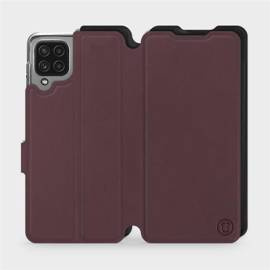 Phone Case Samsung Galaxy M22 - Design Burgundy with Black