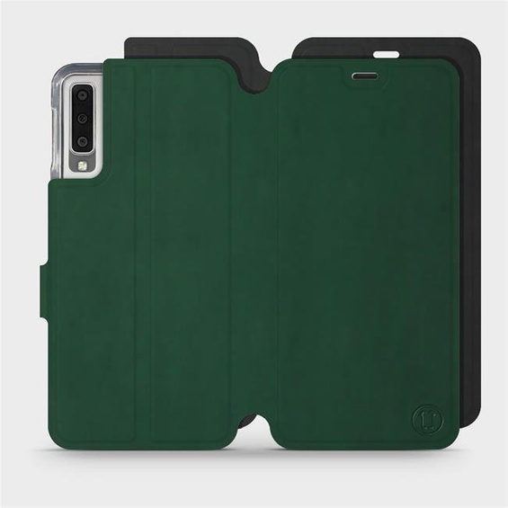 Phone Case Samsung Galaxy A7 2018 - Design Green with Black
