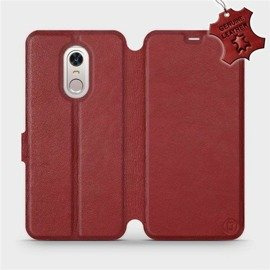 Phone Case Xiaomi Redmi 5 Plus - Design Dark Red Leather