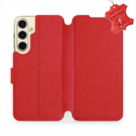 Phone Case Samsung Galaxy S24 FE - Design Red Leather