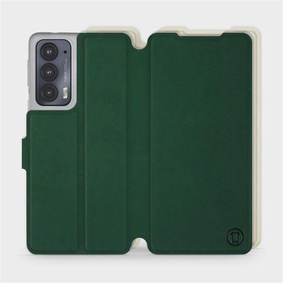 Phone Case Motorola Edge 20 - Design Green with Platinum