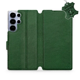 Phone Case Samsung Galaxy S25 Ultra - Design Green Leather