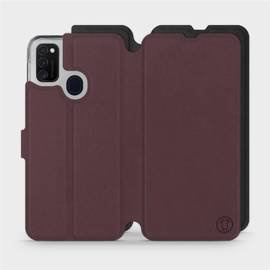 Phone Case Samsung Galaxy M21 - Design Burgundy with Black