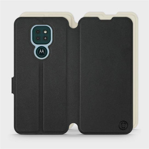 Etui Soft Touch do Motorola Moto G9 Play - wzór Satynowa czerń z platyną